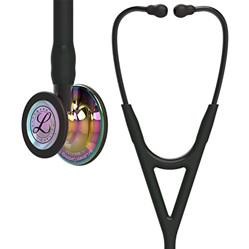 3M Littmann Cardiology IV Diagnostic Stethoscope  6200  More Than 2X as Loud  Weighs Less  Stainless Steel Black Finish Chestpiece  27 Black Tube  Red Stem  and Headset