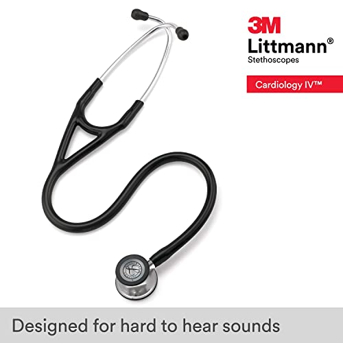 3M Littmann Cardiology IV Diagnostic Stethoscope  6177  More Than 2X as Loud  Weighs Less  Stainless Steel Mirror Finish Chestpiece and Stem  27 Black Tube