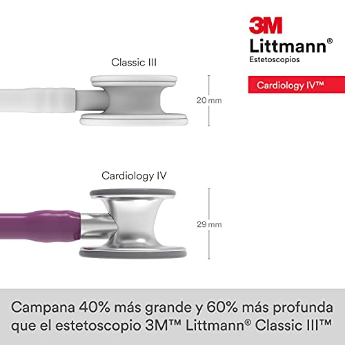 3M Littmann Cardiology IV Diagnostic Stethoscope  6156  More Than 2X as Loud  Weighs Less  Stainless Steel Chestpiece  27 Plum Tube
