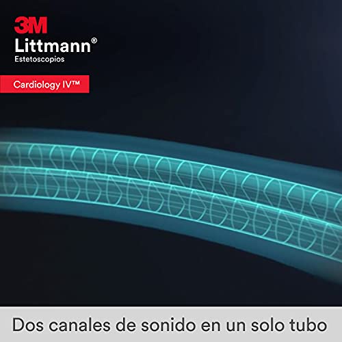 3M Littmann Cardiology IV Diagnostic Stethoscope  6165  More Than 2X as Loud  Weighs Less  Stainless Steel Rainbow Finish Chestpiece  27 Black Tube  Stem  and Headset