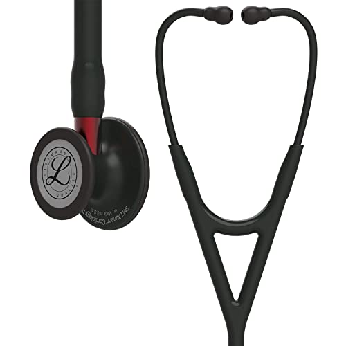 3M Littmann Cardiology IV Diagnostic Stethoscope  6165  More Than 2X as Loud  Weighs Less  Stainless Steel Rainbow Finish Chestpiece  27 Black Tube  Stem  and Headset