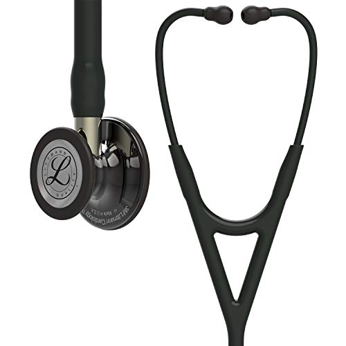 3M Littmann Cardiology IV Diagnostic Stethoscope  6165  More Than 2X as Loud  Weighs Less  Stainless Steel Rainbow Finish Chestpiece  27 Black Tube  Stem  and Headset