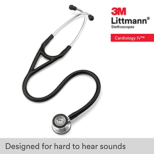 3M Littmann Cardiology IV Diagnostic Stethoscope  6151  More Than 2X as Loud  Weighs Less  Stainless Steel Chestpiece  22  Shorter Length  Black Tube