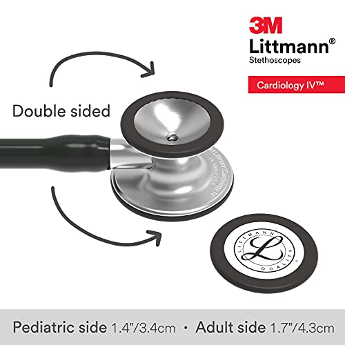 3M Littmann Cardiology IV Diagnostic Stethoscope  6151  More Than 2X as Loud  Weighs Less  Stainless Steel Chestpiece  22  Shorter Length  Black Tube