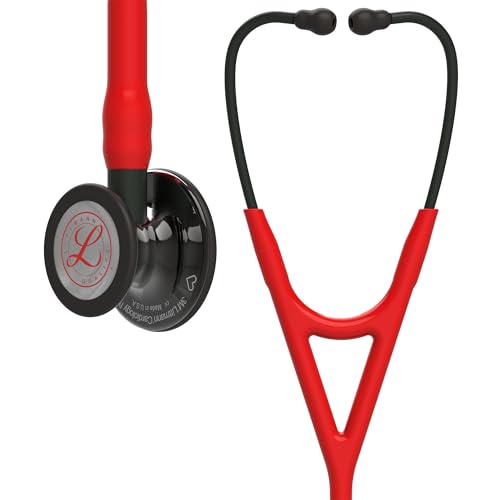 3M Littmann Cardiology IV Diagnostic Stethoscope  6201  More Than 2X as Loud  Weighs Less  Stainless Steel Black Finish Chestpiece  27 Blue Stem  Black Tube and Headset
