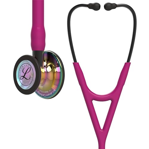 3M Littmann Cardiology IV Diagnostic Stethoscope  6201  More Than 2X as Loud  Weighs Less  Stainless Steel Black Finish Chestpiece  27 Blue Stem  Black Tube and Headset