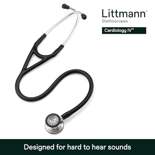 3M Littmann Cardiology IV Diagnostic Stethoscope  6152  More Than 2X as Loud  Weighs Less  Stainless Steel Chestpiece  27 Black Tube