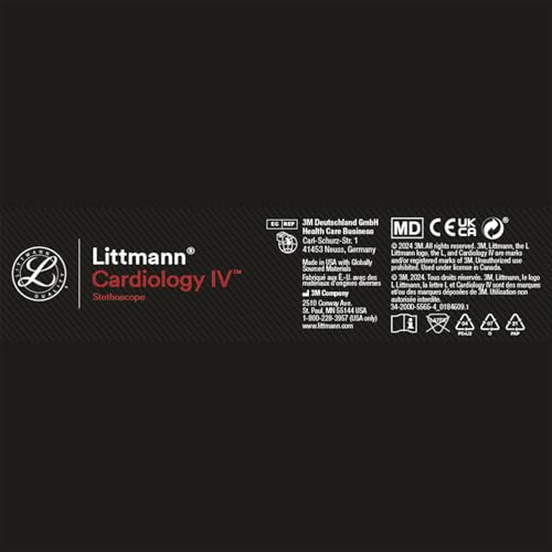 3M Littmann Cardiology IV Diagnostic Stethoscope  6152  More Than 2X as Loud  Weighs Less  Stainless Steel Chestpiece  27 Black Tube