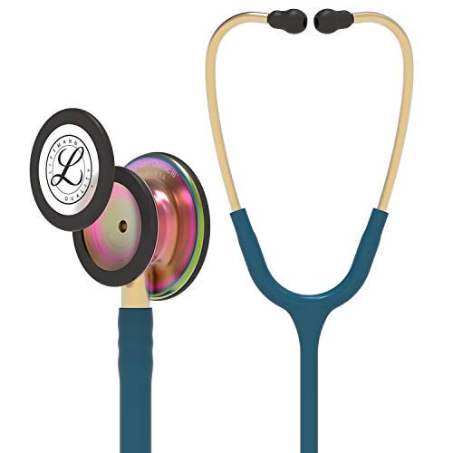 3M Littmann Classic III - Estetoscopio de monitoreo, acabado arco iris, tubo color azul caribeño, 27 pulgadas, 5807