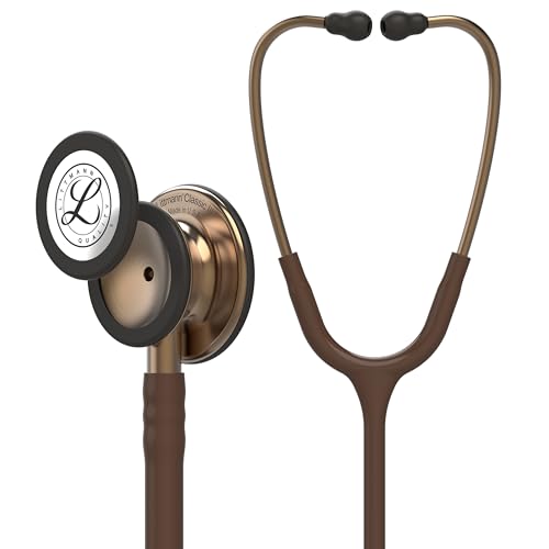 3M Littmann Classic III - Estetoscopio de monitoreo, pieza torácica con acabado de cobre, tubo color chocolate, 27 pulgadas, 5809