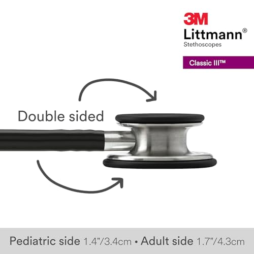 3M Littmann Classic III Monitoring Stethoscope  5620  More Than 2X as Loud  Weighs Less  Stainless Steel Chestpiece  27 Black Tube