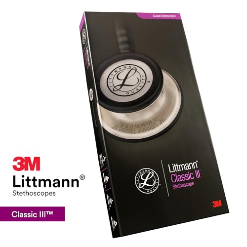 3M Littmann Classic III Monitoring Stethoscope  5620  More Than 2X as Loud  Weighs Less  Stainless Steel Chestpiece  27 Black Tube