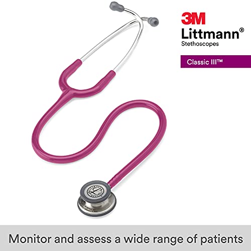 3M Littmann Classic III Monitoring Stethoscope  5620  More Than 2X as Loud  Weighs Less  Stainless Steel Chestpiece  27 Black Tube