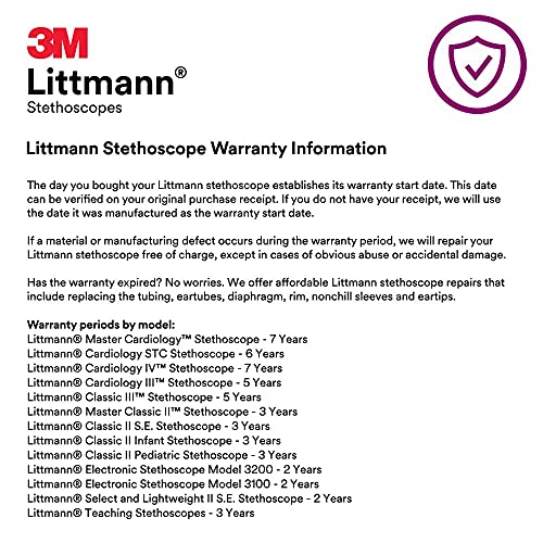 3M Littmann Classic III Monitoring Stethoscope  5870  More Than 2X as Loud  Weighs Less  Stainless Steel Rainbow Finish Chestpiece  27 Black Tube  Stem and Headset