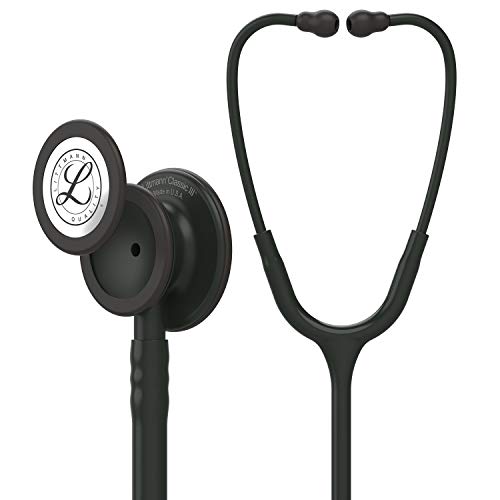 3M Littmann Classic III Monitoring Stethoscope  5870  More Than 2X as Loud  Weighs Less  Stainless Steel Rainbow Finish Chestpiece  27 Black Tube  Stem and Headset