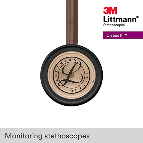 3M Littmann Classic III Monitoring Stethoscope  5870  More Than 2X as Loud  Weighs Less  Stainless Steel Rainbow Finish Chestpiece  27 Black Tube  Stem and Headset
