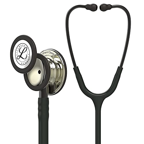 3M Littmann Classic III Monitoring Stethoscope  5870  More Than 2X as Loud  Weighs Less  Stainless Steel Rainbow Finish Chestpiece  27 Black Tube  Stem and Headset