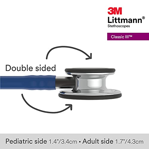 3M Littmann Classic III Monitoring Stethoscope  5811  More Than 2X as Loud  Weighs Less  Stainless Steel Smoke Finish Chestpiece  27 Black Tube  Smoke Stem  and Headset