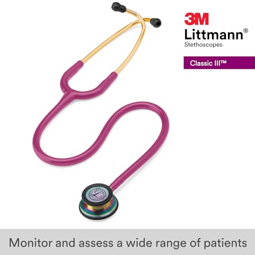 3M Littmann Classic III Monitoring Stethoscope  5811  More Than 2X as Loud  Weighs Less  Stainless Steel Smoke Finish Chestpiece  27 Black Tube  Smoke Stem  and Headset