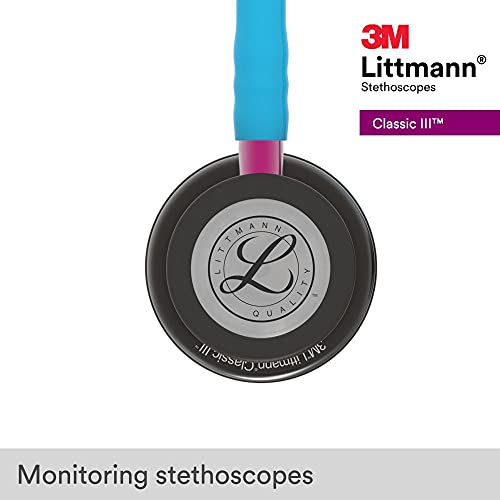 3M Littmann Classic III Monitoring Stethoscope  5811  More Than 2X as Loud  Weighs Less  Stainless Steel Smoke Finish Chestpiece  27 Black Tube  Smoke Stem  and Headset