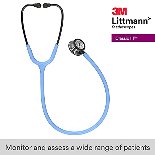 3M Littmann Classic III Monitoring Stethoscope  5811  More Than 2X as Loud  Weighs Less  Stainless Steel Smoke Finish Chestpiece  27 Black Tube  Smoke Stem  and Headset