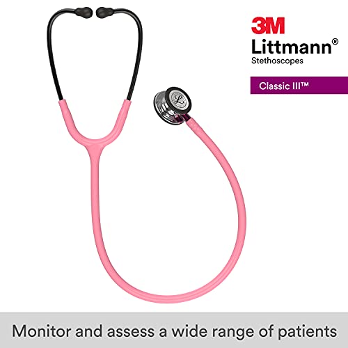 3M Littmann Classic III Monitoring Stethoscope  5811  More Than 2X as Loud  Weighs Less  Stainless Steel Smoke Finish Chestpiece  27 Black Tube  Smoke Stem  and Headset