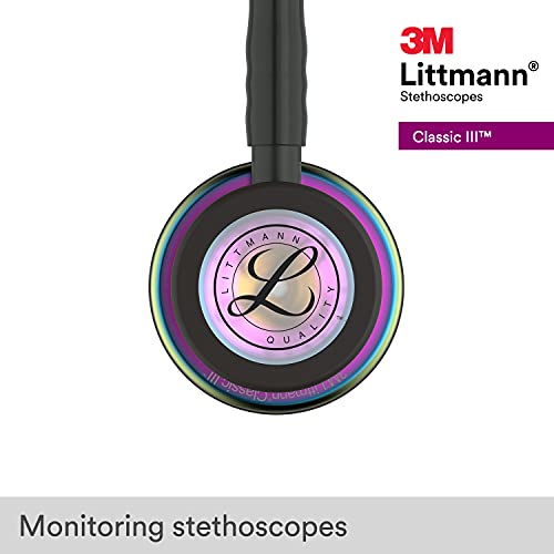 3M Littmann Classic III Monitoring Stethoscope  5811  More Than 2X as Loud  Weighs Less  Stainless Steel Smoke Finish Chestpiece  27 Black Tube  Smoke Stem  and Headset