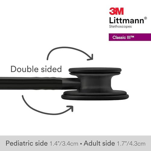 3M Littmann Classic III Monitoring Stethoscope  5811  More Than 2X as Loud  Weighs Less  Stainless Steel Smoke Finish Chestpiece  27 Black Tube  Smoke Stem  and Headset