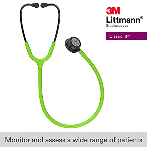 3M Littmann Classic III Monitoring Stethoscope  5811  More Than 2X as Loud  Weighs Less  Stainless Steel Smoke Finish Chestpiece  27 Black Tube  Smoke Stem  and Headset