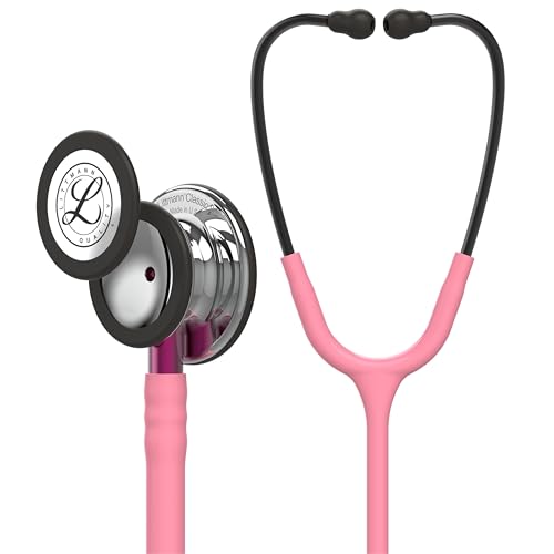 3M Littmann Classic III Monitoring Stethoscope  5870  More Than 2X as Loud  Weighs Less  Stainless Steel Rainbow Finish Chestpiece  27 Black Tube  Stem and Headset