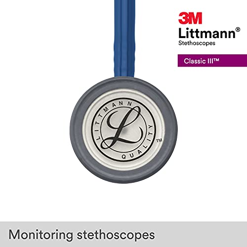 3M Littmann Classic III Monitoring Stethoscope  5622  More Than 2X as Loud  Weighs Less  Stainless Steel Chestpiece  27 Navy Blue Tube