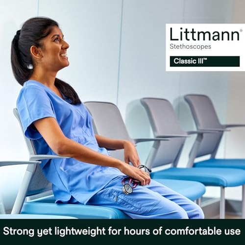 3M Littmann Classic III Monitoring Stethoscope  5623  More Than 2X as Loud  Weighs Less  Stainless Steel Chestpiece  27 Caribbean Blue Tube