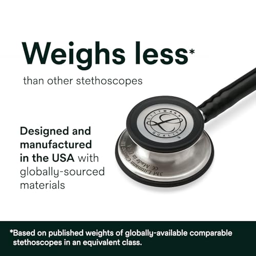 3M Littmann Classic III Monitoring Stethoscope  5623  More Than 2X as Loud  Weighs Less  Stainless Steel Chestpiece  27 Caribbean Blue Tube