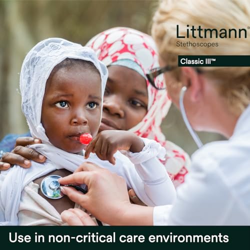 3M Littmann Classic III Monitoring Stethoscope  5623  More Than 2X as Loud  Weighs Less  Stainless Steel Chestpiece  27 Caribbean Blue Tube
