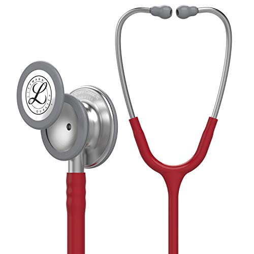 3M Littmann Classic III Monitoring Stethoscope  5627  More Than 2X as Loud  Weighs Less  Stainless Steel Chestpiece  27 Burgundy Tube