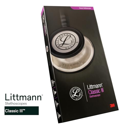 3M Littmann Classic III Monitoring Stethoscope  5627  More Than 2X as Loud  Weighs Less  Stainless Steel Chestpiece  27 Burgundy Tube