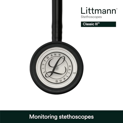 3M Littmann Classic III Monitoring Stethoscope  5620  More Than 2X as Loud  Weighs Less  Stainless Steel Chestpiece  27 Black Tube