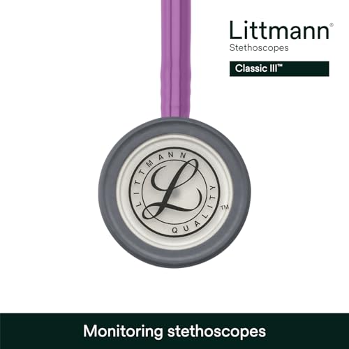 3M Littmann Classic III Monitoring Stethoscope  5832  More Than 2X as Loud  Weighs Less  Stainless Steel Chestpiece  27 Lavender Tube
