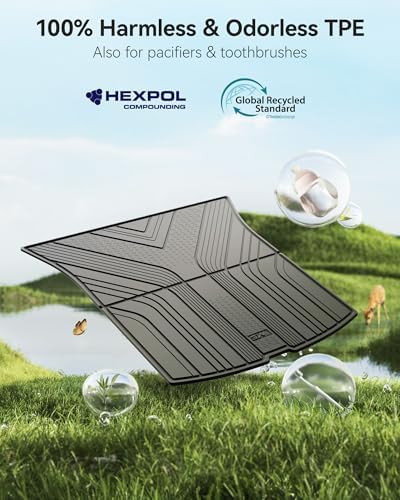 3W 2025 2026 Tesla Model Y Juniper Cargo Mat with Front & Rear Trunk Mats Cargo Liners Anti Slip TPE All Weather Accessories Vigormold 