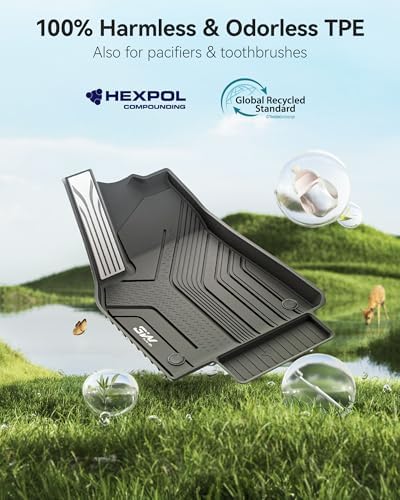 3W 2025 2026 Tesla Model Y Juniper Floor Mats with Rear Cargo Mat & Backrest Mat TPE Anti Slip All Weather Accessories  Vigormold 