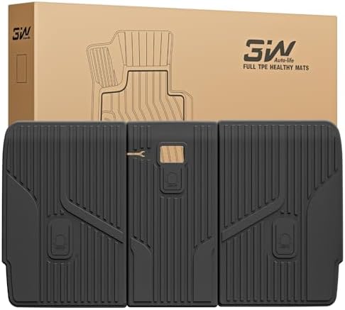 3W 2025 2026 Tesla Model Y Juniper Floor Mats with Rear Cargo Mat & Backrest Mat TPE Anti Slip All Weather Accessories  Vigormold 