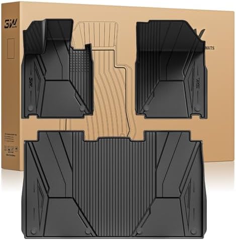 3W 2025 2026 Tesla Model Y Juniper Floor Mats with Rear Cargo Mat & Backrest Mat TPE Anti Slip All Weather Accessories  Vigormold 