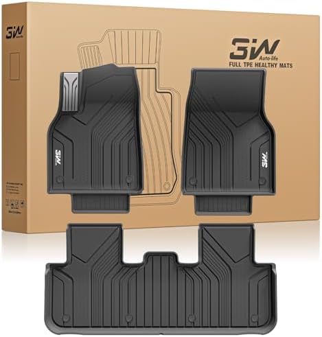 3W Floor Mats Fit for Tesla New Model Y 2025 2026 Juniper  TPE All Weather Custom Fit Floor Liner for Juniper Model Y Accessories 1st and 2nd Row Car Mats Easy Clean  Vigormold 