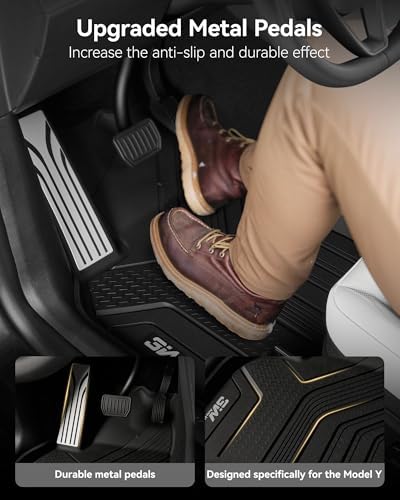 3W Floor Mats Fit for Tesla New Model Y 2025 2026 Juniper  TPE All Weather Custom Fit Floor Liner for Juniper Model Y Accessories 1st and 2nd Row Car Mats Easy Clean  Vigormold 