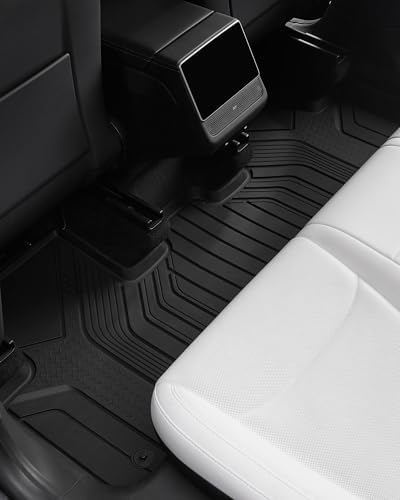3W Floor Mats Fit for Tesla New Model Y 2025 2026 Juniper  TPE All Weather Custom Fit Floor Liner for Juniper Model Y Accessories 1st and 2nd Row Car Mats Easy Clean  Vigormold 