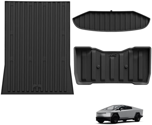 3W Tesla Model 3 Floor Mats 2026 2025 2024 with Mental Pedal  Full Set with Seatback Protector  Highland All Weather Custom Fit Rear Trunk Mat Accessories Black