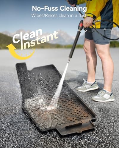 3W Tesla Model Y Juniper Floor Mats  Front Rear Cargo Liner & Seatback Protector  Custom Fit 2025 2026 Model Y Acecessories  TPE All Weather Odorless Non Slip  Black