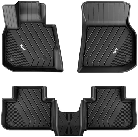 3W Tesla Model Y Juniper Floor Mats  Front Rear Cargo Liner & Seatback Protector  Custom Fit 2025 2026 Model Y Acecessories  TPE All Weather Odorless Non Slip  Black
