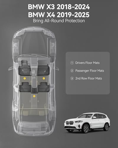 3W Tesla Model Y Juniper Floor Mats  Front Rear Cargo Liner & Seatback Protector  Custom Fit 2025 2026 Model Y Acecessories  TPE All Weather Odorless Non Slip  Black