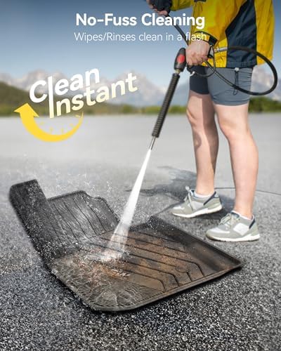 3W Tesla Model Y Juniper Floor Mats  Front Rear Cargo Liner & Seatback Protector  Custom Fit 2025 2026 Model Y Acecessories  TPE All Weather Odorless Non Slip  Black